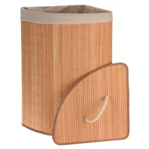 Cesto esquinero de bambú Bathroom Solutions image-1