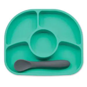 Silicone baby plate and spoon Bblüv Yümi image-0