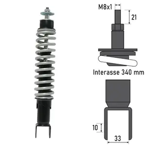 Motorcycle shock absorber BCR Piaggio ZIP 50cc image-0