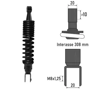Motorcycle shock absorber BCR Honda Sh 125/150cc image-0