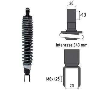 Motorcycle shock absorber BCR Yamaha X-Max 125/250cc image-0