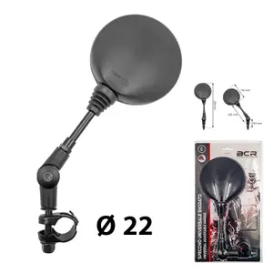 Round Motorcycle Mirror with Clamp BCR Aprilia/Piaggio image-0