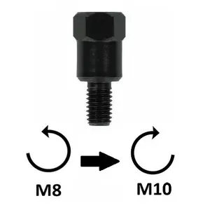 Motorcycle mirror adapter BCR M10x1,25 DX image-0