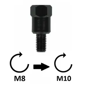 Motorcycle mirror adapter BCR M10x1,25 DX image-0