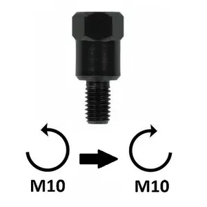 Motorcycle mirror adapter BCR M10x1,25 DX image-0