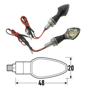 LED φλας μοτοσικλέτας από αλουμίνιο BCR Spike (x2) image-0