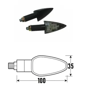 LED φλας μοτοσικλέτας BCR Flame-2 (x2) image-0