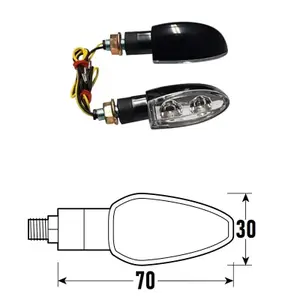 LED φλας μοτοσικλέτας BCR Spike-2 (x2) image-0