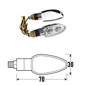 LED φλας μοτοσικλέτας από αλουμίνιο BCR Spike (x2) image-0