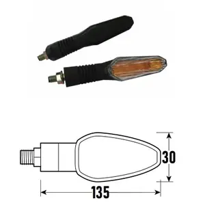 LED φλας μοτοσικλέτας BCR Wing (x2) image-0