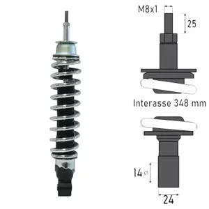 Bakre fjädring för motorcykel BCR Piaggio Vespa Gtv/Gts image-0