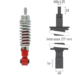 Amortisseur à ressort moto avant BCR Piaggio Vespa Special 50cc/Et3 image-0