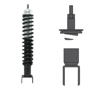 Amortisseur à ressort moto arrière BCR Piaggio Vespa 50/125cc image-0