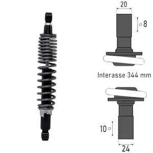 Amortisseur à ressort moto arrière BCR Aprilia Scarabeo Ie Light image-0