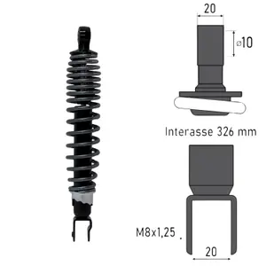 Bakre fjädring för motorcykel BCR Kymco Agility R16 image-0
