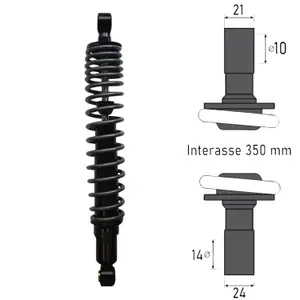 Amortiguador de muelle trasero de moto BCR Peugeot Geopolis 250/300cc image-0
