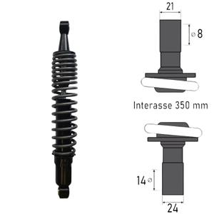 Ammortizzatore a molla posteriore per moto BCR Aprilia Scarabeo Light 250cc image-0