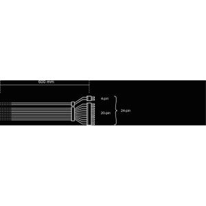 Câble alimentation ATX pour carte mère Be Quiet! CB-6620 - 1x 20+4 pins image-1