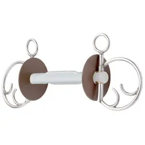 Doppeltes Baucher-Pferdegebiss mit harter Schmetterlingsstange Beris image-0