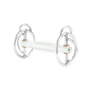 Bocado de 2 anillas para caballos con brida mariposa Beris image-0