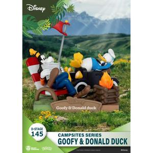 Figurina in PVC Beast Kingdom Toys Disney Diorama D-Stage Campsite Series Goofy & Donald Duck