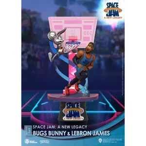 Pvc figurine Beast Kingdom Toys Space Jam: A New Legacy diorama D-Stage Bugs Bunny & Lebron James New Version image-0