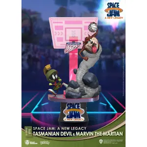 Pvc figurine Beast Kingdom Toys Space Jam: A New Legacy diorama D-Stage Tasmanian Devil & Marvin The Martian New Version 15 cm image-0