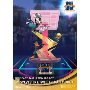 Pvc figurine Beast Kingdom Toys Space Jam: A New Legacy diorama D-Stage Sylvester & Tweety & Daffy Duck New Version 15 cm image-0