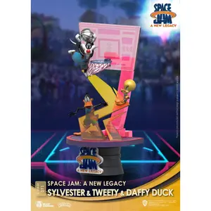 Pvc figurine Beast Kingdom Toys Space Jam: A New Legacy diorama D-Stage Sylvester & Tweety & Daffy Duck New Version 15 cm image-1