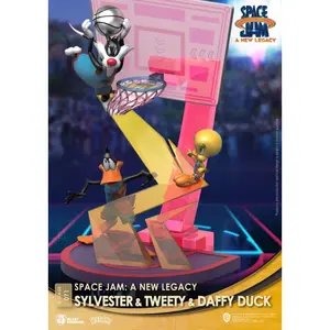 Pvc figurine Beast Kingdom Toys Space Jam: A New Legacy diorama D-Stage Sylvester & Tweety & Daffy Duck New Version 15 cm image-4
