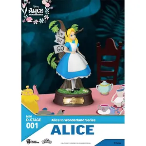 Pvc figure of Alice in Wonderland Beast Kingdom Toys Mini Diorama Stage image-1