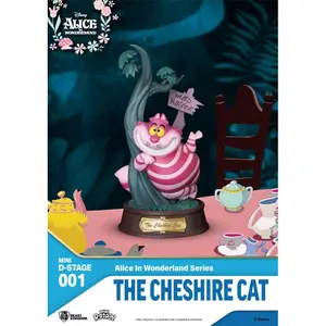 Pvc figure of Alice in Wonderland Beast Kingdom Toys Mini Diorama Stage The Cheshire Cat image-0