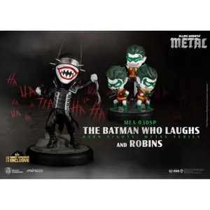Set of 2 dc comics minifigures Beast Kingdom Toys Egg Attack Dark Nights: Metal The Batman Who Laughs & Robin Minions image-2