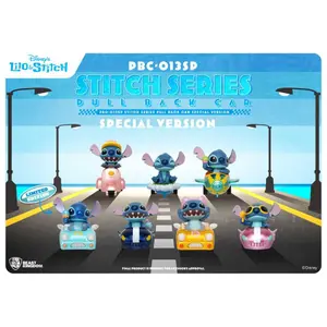Beast Kingdom friction-powered car toys Beast Kingdom Toys Lilo & Stitch Pull Back Series Blind Box Special Edition (x6) image-0