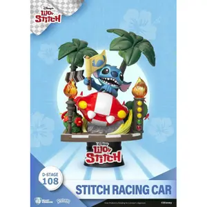 PVC dioráma figurka Beast Kingdom Toys Disney: Lilo & Stitch - Stitch Racing Car