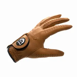 Golfhandschuh rechte Hand Frau Beaver Golf Original Cognac image-0