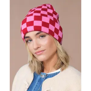 Checked beanie Beechfield image-1