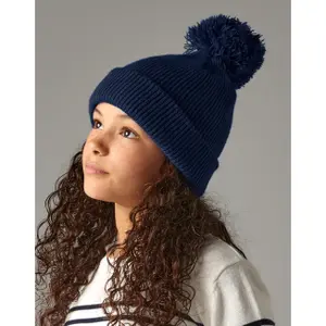 Reflective pom-pom hat for kids Beechfield image-1