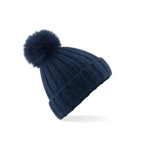 Bonnet Beechfield Fur Pop Pom Chunky image-0