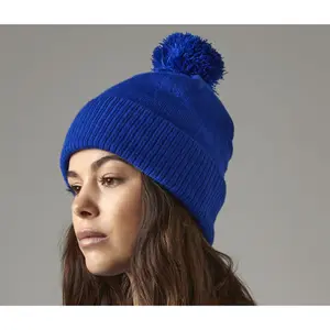 Hat with fleece pompom inside Beechfield image-1