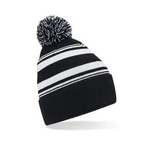 Striped fan hat Beechfield image-0