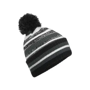 Beanie with pom-pom for fans Beechfield image-0