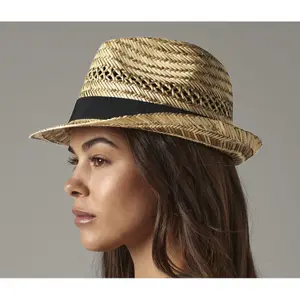 Straw hat Beechfield Trilby image-2
