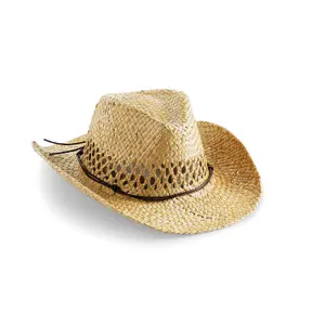 Cowboy straw hat Beechfield image-0