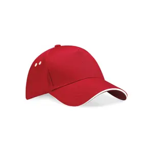 5-panel cap with contrasting color sandwich Beechfield Ultimate image-0