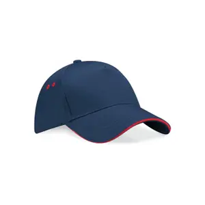 5-panel cap with contrasting color sandwich Beechfield Ultimate image-0