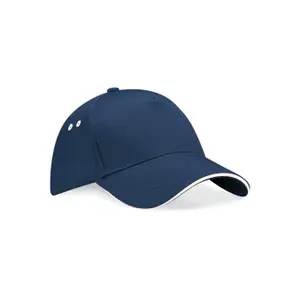 5-panel cap with contrasting color sandwich Beechfield Ultimate image-0