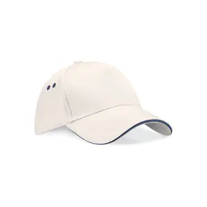 5-panel cap with contrasting color sandwich Beechfield Ultimate image-0