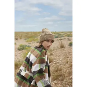 Chunky knit patch beanie Beechfield image-1