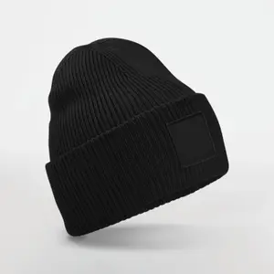 Gorro com dobra larga e patch tom sobre tom Beechfield image-0